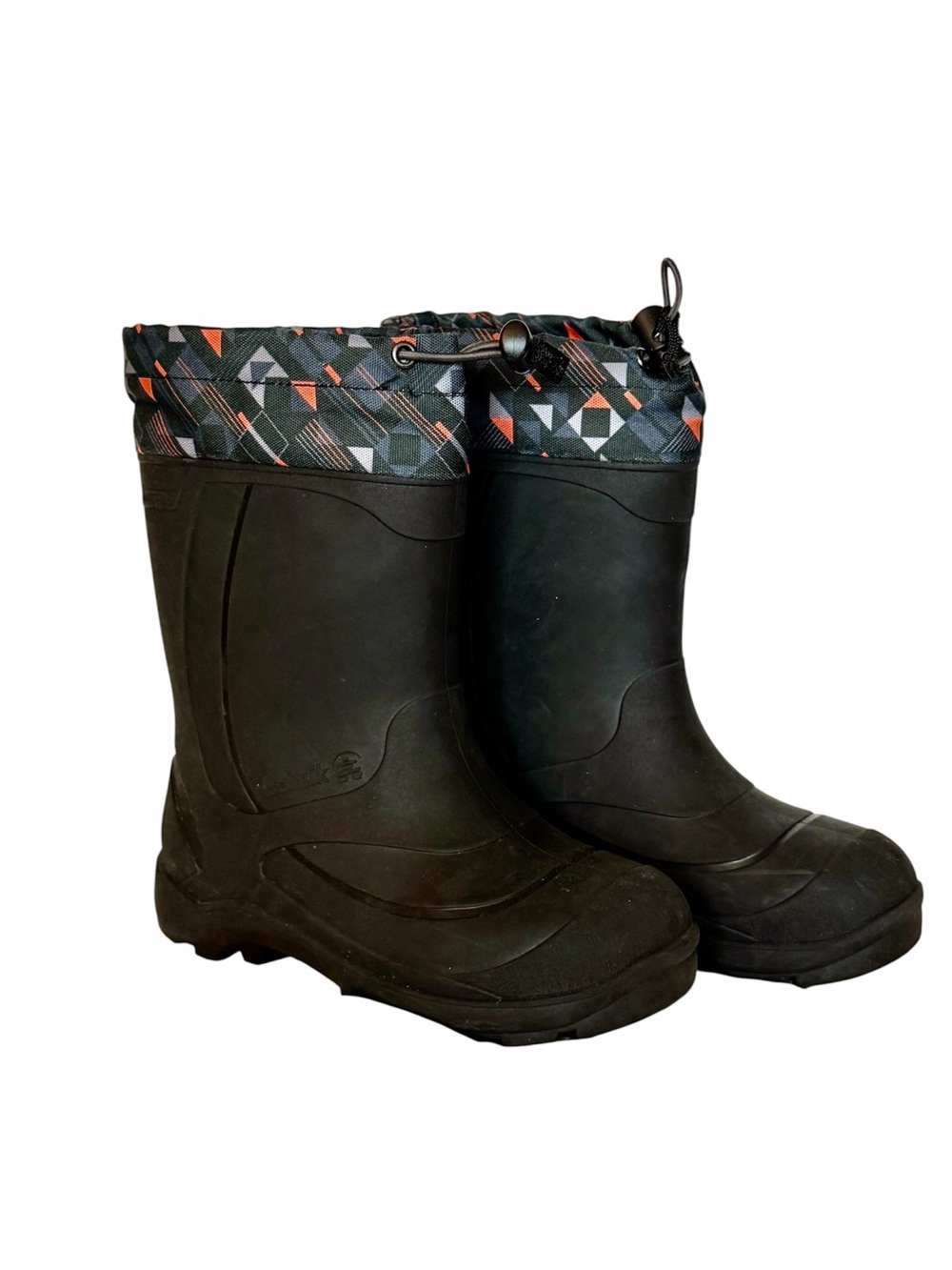 Kamik Snowbuster 2 Kids Black and Red Winter Boots Size 2Y